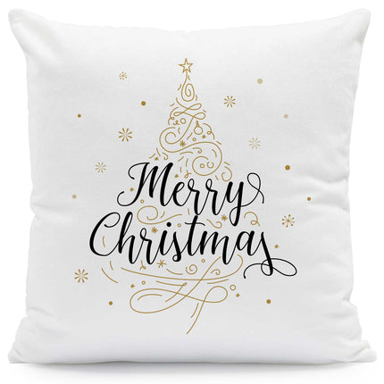SEO. Bedrucktes Kissen mit Motiv im Weihnachtsbaum Design - ohne Füllung Linkreich