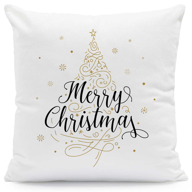 SEO. Bedrucktes Kissen mit Motiv im Weihnachtsbaum Design - ohne Füllung Linkreich