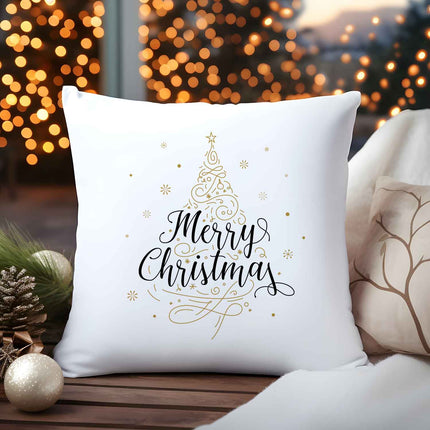 SEO. Bedrucktes Kissen mit Motiv im Weihnachtsbaum Design - ohne Füllung Linkreich
