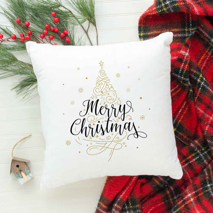 SEO. Bedrucktes Kissen mit Motiv im Weihnachtsbaum Design - ohne Füllung Linkreich