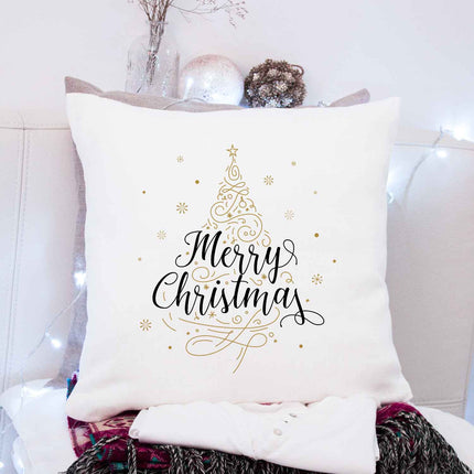 SEO. Bedrucktes Kissen mit Motiv im Weihnachtsbaum Design - ohne Füllung Linkreich