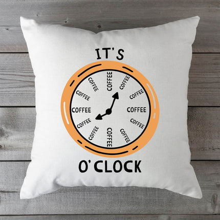 SEO. Bedrucktes Kissen mit Motiv "It's coffee o´clock" - ohne Füllung Linkreich