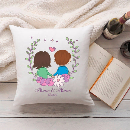SEO. Bedrucktes Kissen mit Motiv "Love Couple" - ohne Füllung Linkreich