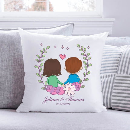 SEO. Bedrucktes Kissen mit Motiv "Love Couple" - ohne Füllung Linkreich