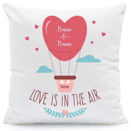 SEO. Bedrucktes Kissen mit Motiv Love is in the air - ohne Füllung Linkreich