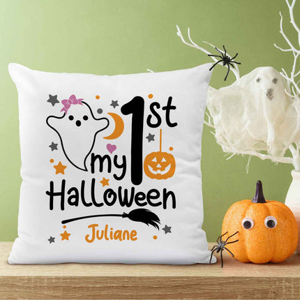 SEO. Bedrucktes Kissen mit Motiv My 1st Halloween - Junge Linkreich
