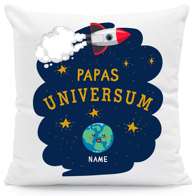 SEO. Bedrucktes Kissen mit Motiv Papas Universum - ohne Füllung Linkreich