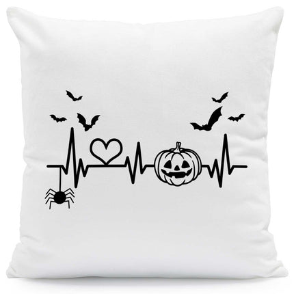SEO. Bedrucktes Kissen mit Motiv Pumpkin Heartbeat - ohne Füllung Linkreich