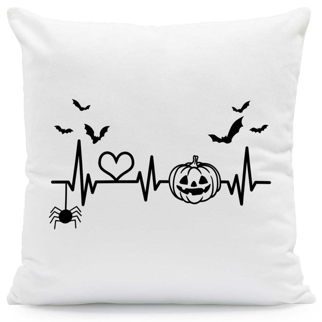 SEO. Bedrucktes Kissen mit Motiv Pumpkin Heartbeat - ohne Füllung Linkreich