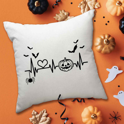 SEO. Bedrucktes Kissen mit Motiv Pumpkin Heartbeat - ohne Füllung Linkreich