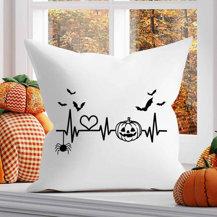 SEO. Bedrucktes Kissen mit Motiv Pumpkin Heartbeat - ohne Füllung Linkreich