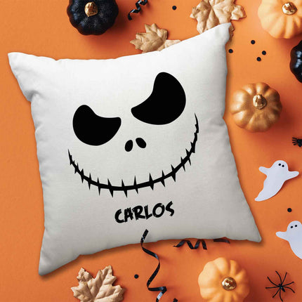 SEO. Bedrucktes Kissen mit Motiv Scary Face - Linkreich