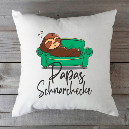 SEO. Bedrucktes Kissen mit Motiv Schnarchecke - Papa Linkreich