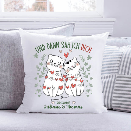 SEO. Bedrucktes Kissen mit Motiv Und dann Sah ich Dich - ohne Füllung Linkreich