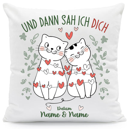 SEO. Bedrucktes Kissen mit Motiv Und dann Sah ich Dich - ohne Füllung Linkreich