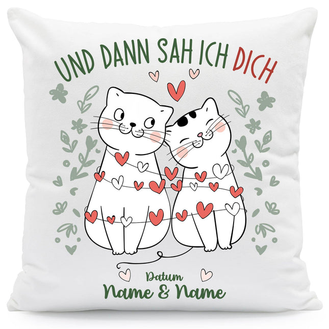 SEO. Bedrucktes Kissen mit Motiv Und dann Sah ich Dich - ohne Füllung Linkreich