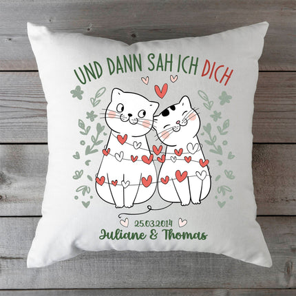 SEO. Bedrucktes Kissen mit Motiv Und dann Sah ich Dich - ohne Füllung Linkreich