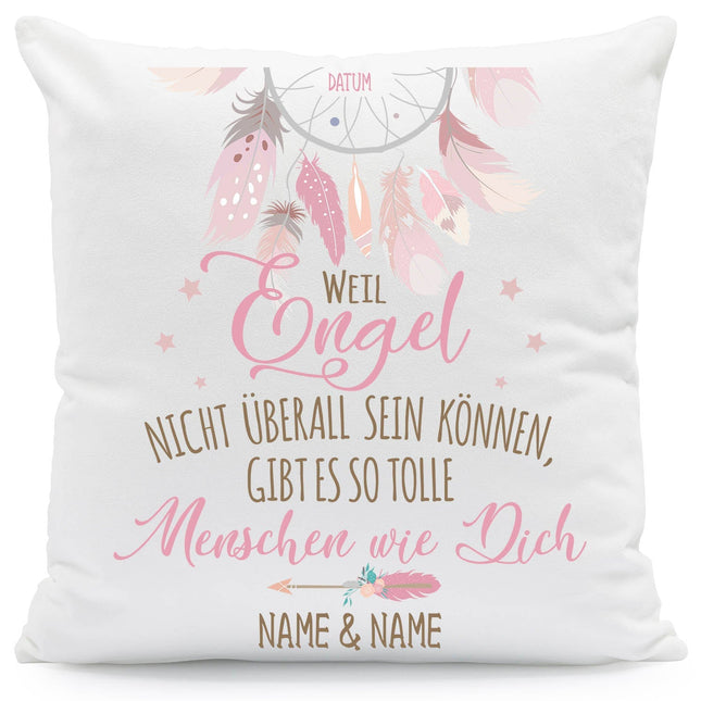 SEO. Bedrucktes Kissen mit Motiv Weil Engel nicht überall sein können - ohne Füllung Linkreich