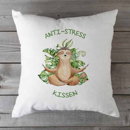 SEO. Bedrucktes Kissen mit Spruch Anti - Stress Kissen - ohne Füllung Linkreich
