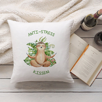 SEO. Bedrucktes Kissen mit Spruch Anti - Stress Kissen - ohne Füllung Linkreich