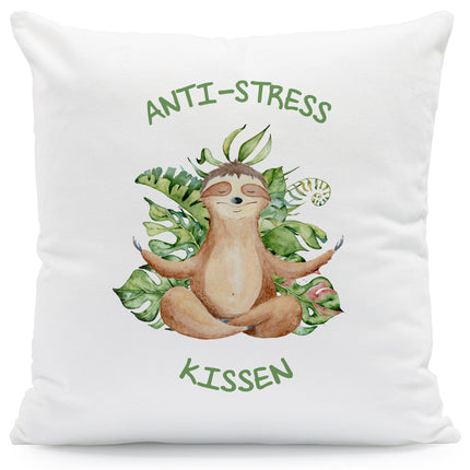 SEO. Bedrucktes Kissen mit Spruch Anti - Stress Kissen - ohne Füllung Linkreich