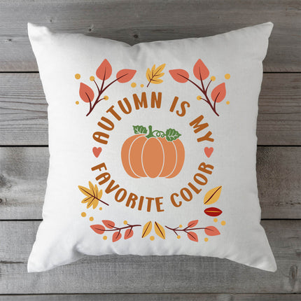 SEO. Bedrucktes Kissen mit Spruch Autumn is my favorite color - ohne Füllung Linkreich
