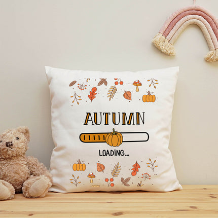 SEO. Bedrucktes Kissen mit Spruch Autumn loading - ohne Füllung Linkreich