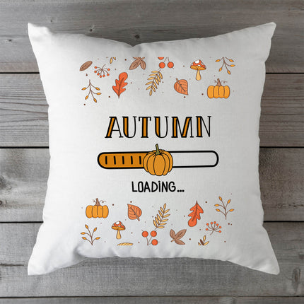SEO. Bedrucktes Kissen mit Spruch Autumn loading - ohne Füllung Linkreich