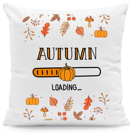 SEO. Bedrucktes Kissen mit Spruch Autumn loading - ohne Füllung Linkreich