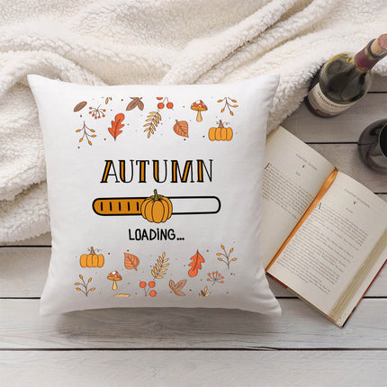 SEO. Bedrucktes Kissen mit Spruch Autumn loading - ohne Füllung Linkreich
