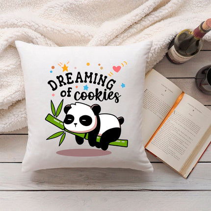 SEO. Bedrucktes Kissen mit Spruch Dreaming of Cookies - ohne Füllung Linkreich