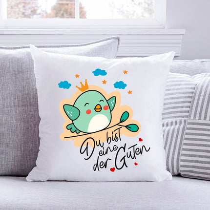 SEO. Bedrucktes Kissen mit Spruch Du bist eine der Guten - mit Füllung Linkreich