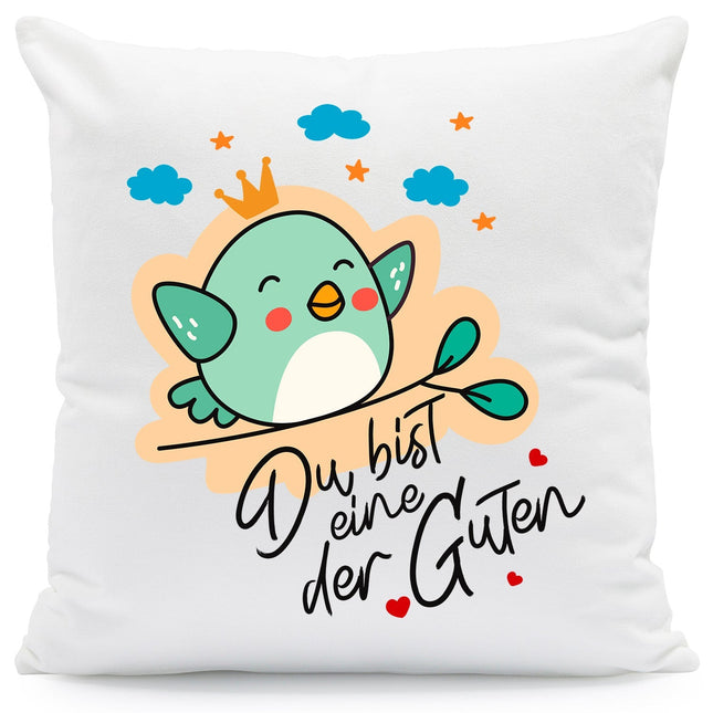 SEO. Bedrucktes Kissen mit Spruch Du bist eine der Guten - mit Füllung Linkreich
