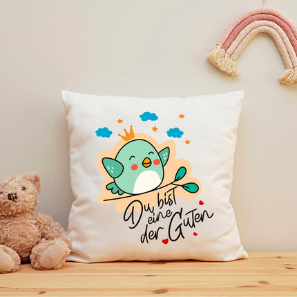 SEO. Bedrucktes Kissen mit Spruch Du bist eine der Guten - mit Füllung Linkreich