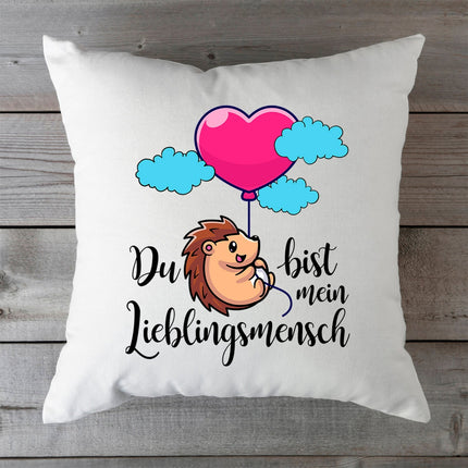 SEO. Bedrucktes Kissen mit Spruch Du bist mein Lieblingsmensch - ohne Füllung Linkreich