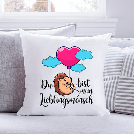SEO. Bedrucktes Kissen mit Spruch Du bist mein Lieblingsmensch - ohne Füllung Linkreich