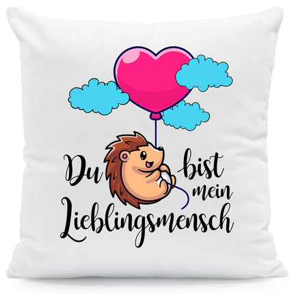 SEO. Bedrucktes Kissen mit Spruch Du bist mein Lieblingsmensch - ohne Füllung Linkreich