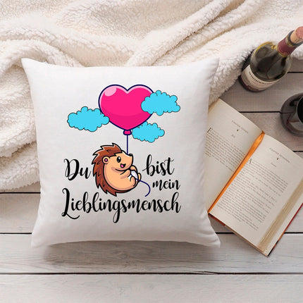 SEO. Bedrucktes Kissen mit Spruch Du bist mein Lieblingsmensch - ohne Füllung Linkreich
