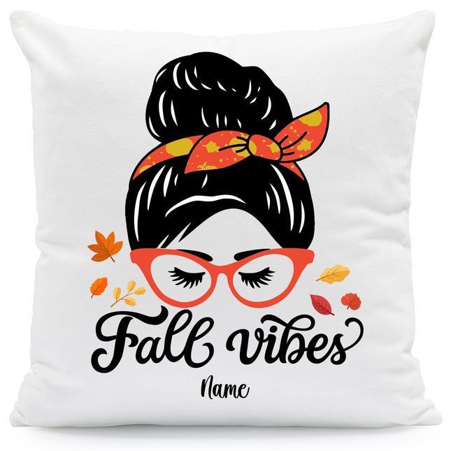 SEO. Bedrucktes Kissen mit Spruch Fall Vibes mit Wunschname - ohne Füllung Linkreich