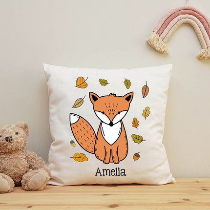 SEO. Bedrucktes Kissen mit Spruch Fox Autumn - ohne Füllung Linkreich