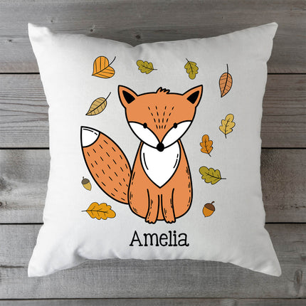 SEO. Bedrucktes Kissen mit Spruch Fox Autumn - ohne Füllung Linkreich