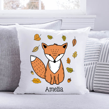 SEO. Bedrucktes Kissen mit Spruch Fox Autumn - ohne Füllung Linkreich