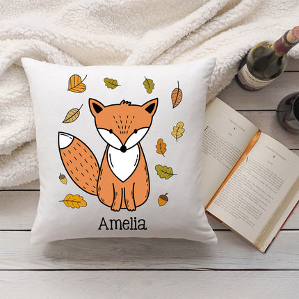 SEO. Bedrucktes Kissen mit Spruch Fox Autumn - ohne Füllung Linkreich