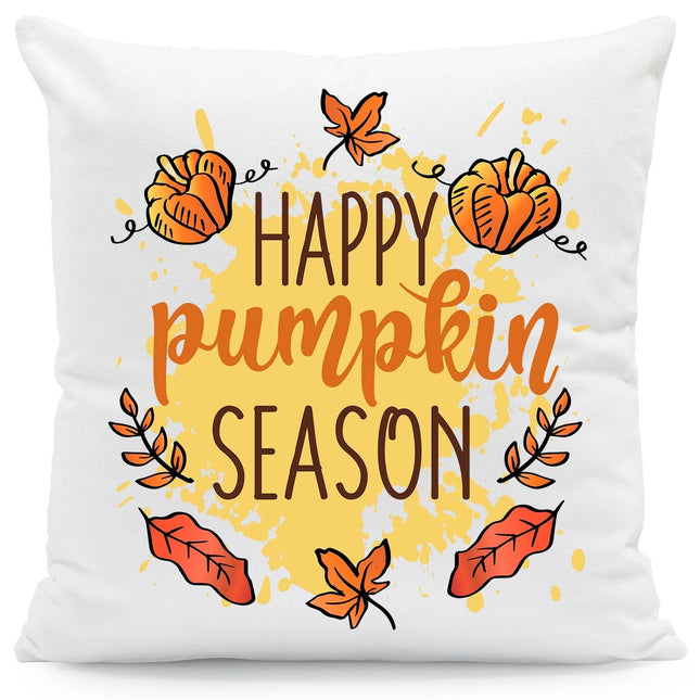 SEO. Bedrucktes Kissen mit Spruch Happy Pumpkin Season - ohne Füllung Linkreich