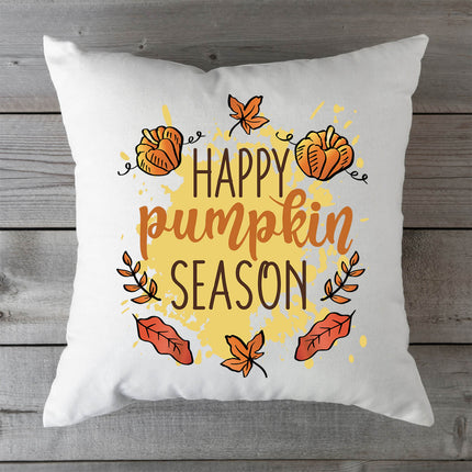 SEO. Bedrucktes Kissen mit Spruch Happy Pumpkin Season - ohne Füllung Linkreich