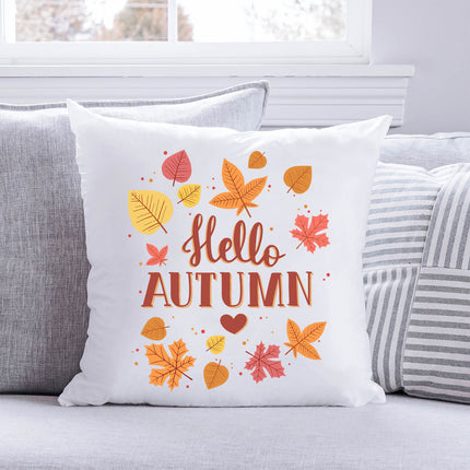 SEO. Bedrucktes Kissen mit Spruch Hello Autumn - ohne Füllung Linkreich