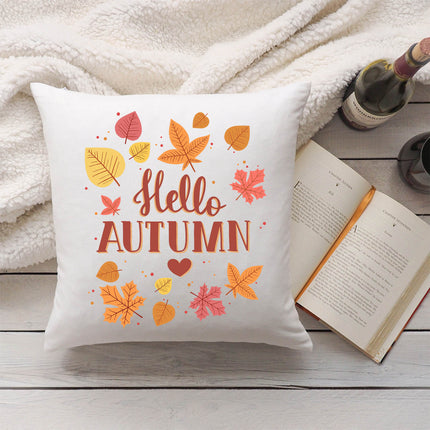 SEO. Bedrucktes Kissen mit Spruch Hello Autumn - ohne Füllung Linkreich