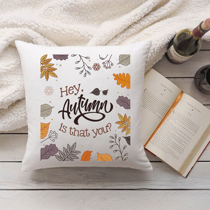 SEO. Bedrucktes Kissen mit Spruch Hey, autumn is that you - ohne Füllung Linkreich