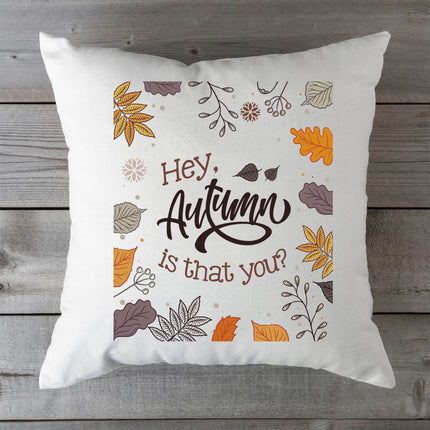 SEO. Bedrucktes Kissen mit Spruch Hey, autumn is that you - ohne Füllung Linkreich