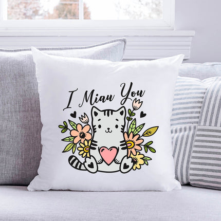 SEO. Bedrucktes Kissen mit Spruch I Miau You - ohne Füllung Linkreich
